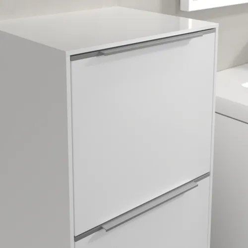Bild von VILLEROY BOCH Subway 3.0 Seitenschrank, 1 Auszug, 1 Tür, 400 x 860 x 362 mm, Brilliant White / Brilliant White #C59400VE