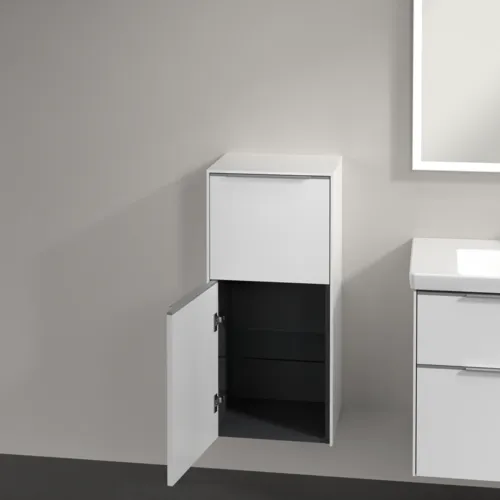 Bild von VILLEROY BOCH Subway 3.0 Seitenschrank, 1 Auszug, 1 Tür, 400 x 860 x 362 mm, Brilliant White / Brilliant White #C59400VE
