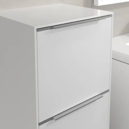 Bild von VILLEROY BOCH Subway 3.0 Seitenschrank, 1 Auszug, 1 Tür, 400 x 860 x 362 mm, Pure White / Pure White #C59400VF
