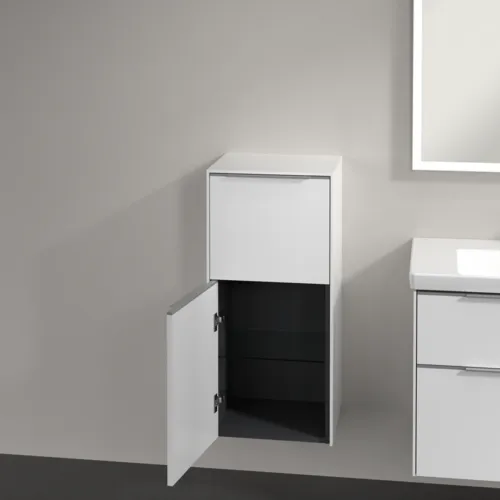 Bild von VILLEROY BOCH Subway 3.0 Seitenschrank, 1 Auszug, 1 Tür, 400 x 860 x 362 mm, Pure White / Pure White #C59400VF