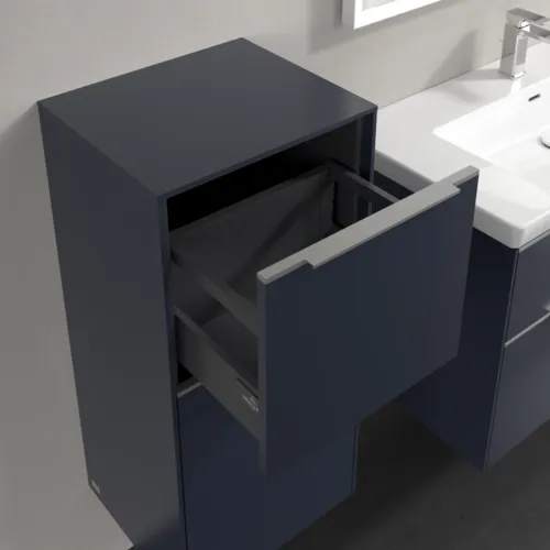 Bild von VILLEROY BOCH Subway 3.0 Seitenschrank, 1 Auszug, 1 Tür, 400 x 860 x 362 mm, Marine Blue / Marine Blue #C59400VQ
