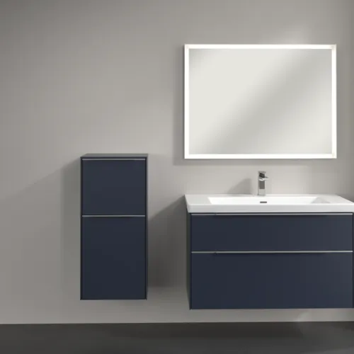 Bild von VILLEROY BOCH Subway 3.0 Seitenschrank, 1 Auszug, 1 Tür, 400 x 860 x 362 mm, Marine Blue / Marine Blue #C59400VQ