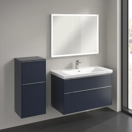 Bild von VILLEROY BOCH Subway 3.0 Seitenschrank, 1 Auszug, 1 Tür, 400 x 860 x 362 mm, Marine Blue / Marine Blue #C59400VQ