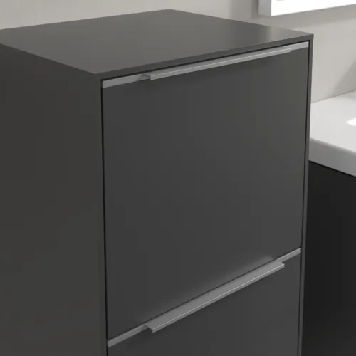 Bild von VILLEROY BOCH Subway 3.0 Seitenschrank, 1 Auszug, 1 Tür, 400 x 860 x 362 mm, Graphite / Graphite #C59400VR