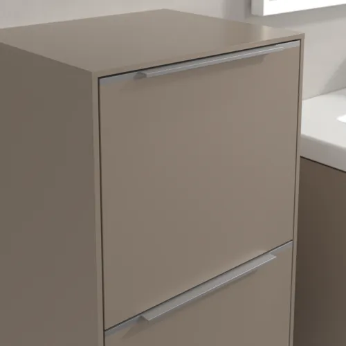 Bild von VILLEROY BOCH Subway 3.0 Seitenschrank, 1 Auszug, 1 Tür, 400 x 860 x 362 mm, Taupe / Taupe #C59400VM