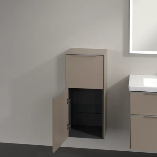 Bild von VILLEROY BOCH Subway 3.0 Seitenschrank, 1 Auszug, 1 Tür, 400 x 860 x 362 mm, Taupe / Taupe #C59400VM