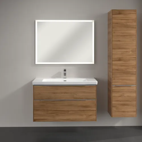 Bild von VILLEROY BOCH Subway 3.0 Hochschrank, 2 Türen, 400 x 1710 x 362 mm, Kansas Oak / Kansas Oak #C58700RH