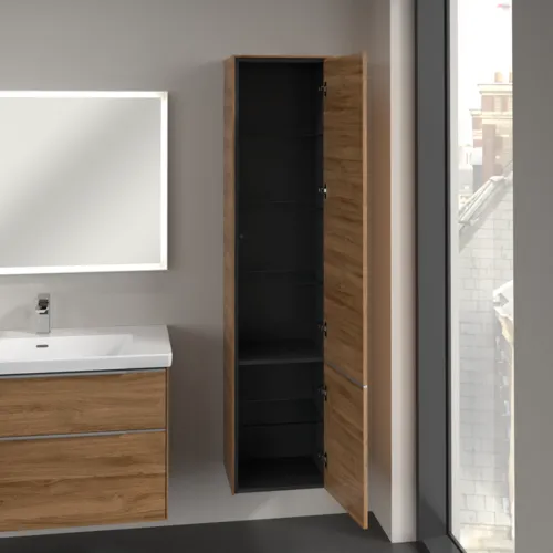 Bild von VILLEROY BOCH Subway 3.0 Hochschrank, 2 Türen, 400 x 1710 x 362 mm, Kansas Oak / Kansas Oak #C58700RH