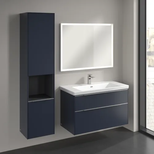 Bild von VILLEROY BOCH Subway 3.0 Hochschrank, 2 Türen, 400 x 1710 x 362 mm, Marine Blue / Marine Blue #C58800VQ