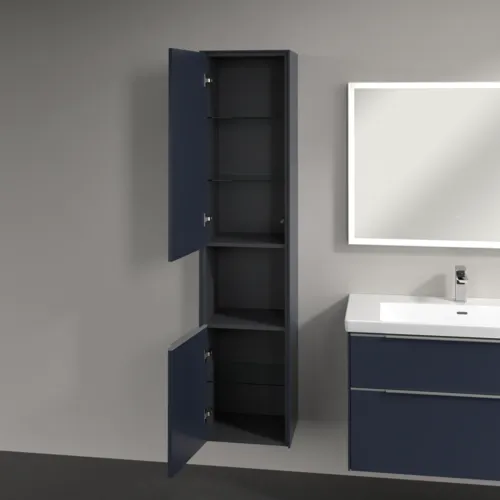 Bild von VILLEROY BOCH Subway 3.0 Hochschrank, 2 Türen, 400 x 1710 x 362 mm, Marine Blue / Marine Blue #C58800VQ