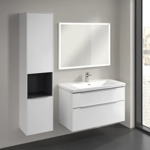 Bild von VILLEROY BOCH Subway 3.0 Hochschrank, 2 Türen, 400 x 1710 x 362 mm, Brilliant White / Brilliant White #C58800VE