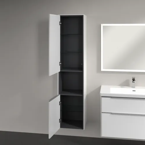 Bild von VILLEROY BOCH Subway 3.0 Hochschrank, 2 Türen, 400 x 1710 x 362 mm, Brilliant White / Brilliant White #C58800VE