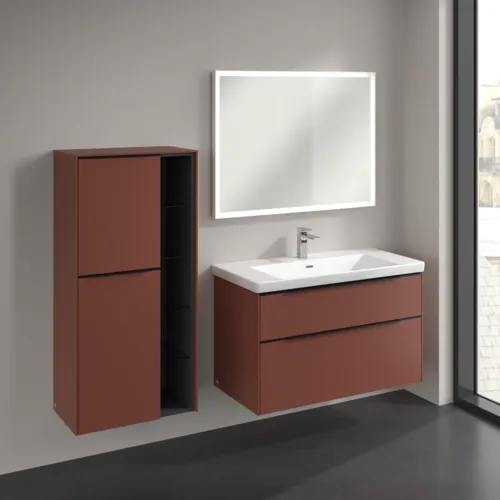 VILLEROY BOCH Subway 3.0 Mittelschrank, 2 Türen, 574 x 1200 x 362 mm, Wine Red / Wine Red #C59801AH, Bild 3
