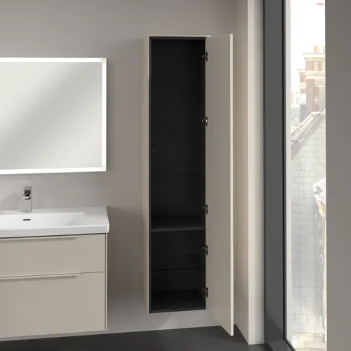 Bild von VILLEROY BOCH Subway 3.0 Hochschrank, 2 Türen, 400 x 1710 x 362 mm, Cashmere Grey / Cashmere Grey #C58702VN