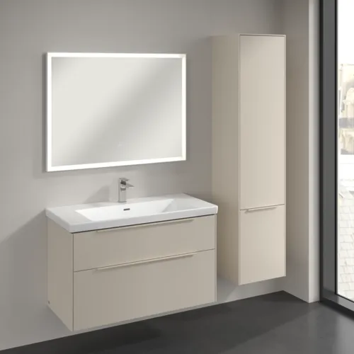 Bild von VILLEROY BOCH Subway 3.0 Hochschrank, 2 Türen, 400 x 1710 x 362 mm, Cashmere Grey / Cashmere Grey #C58702VN