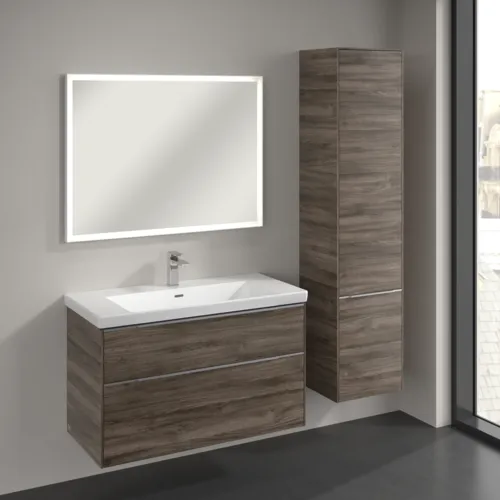 Bild von VILLEROY BOCH Subway 3.0 Hochschrank, 2 Türen, 400 x 1710 x 362 mm, Stone Oak / Stone Oak #C58700RK