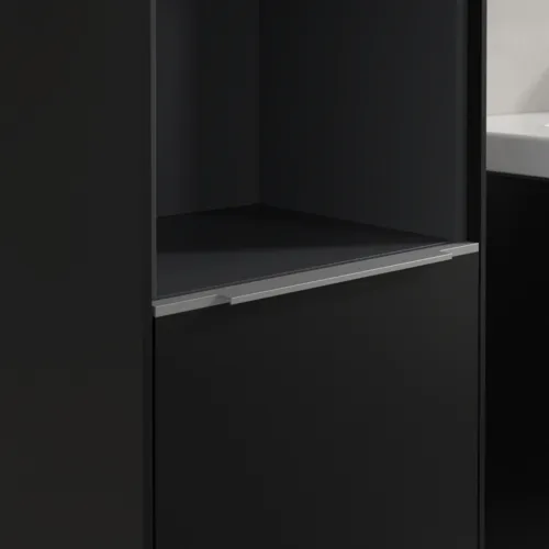 Bild von VILLEROY BOCH Subway 3.0 Hochschrank, 2 Türen, 400 x 1710 x 362 mm, Volcano Black / Volcano Black #C58800VL