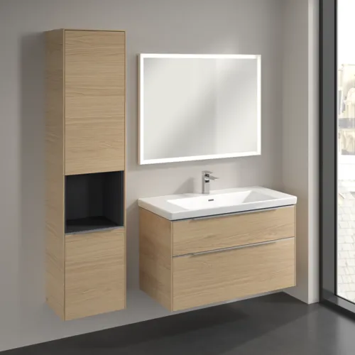Bild von VILLEROY BOCH Subway 3.0 Hochschrank, 2 Türen, 400 x 1710 x 362 mm, Nordic Oak / Nordic Oak #C58800VJ