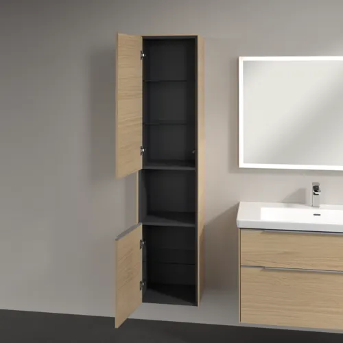 Bild von VILLEROY BOCH Subway 3.0 Hochschrank, 2 Türen, 400 x 1710 x 362 mm, Nordic Oak / Nordic Oak #C58800VJ