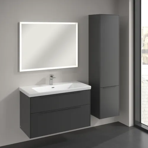 Obrázek VILLEROY BOCH Subway 3.0 Vysoká skříň, 2 dveře, 400 x 1710 x 362 mm, Grafitová / Grafitová #C58702VR