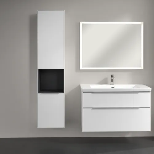 Bild von VILLEROY BOCH Subway 3.0 Hochschrank, 2 Türen, 400 x 1710 x 362 mm, Pure White / Pure White #C58800VF