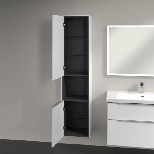 Bild von VILLEROY BOCH Subway 3.0 Hochschrank, 2 Türen, 400 x 1710 x 362 mm, Pure White / Pure White #C58800VF