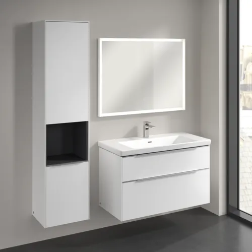 Bild von VILLEROY BOCH Subway 3.0 Hochschrank, 2 Türen, 400 x 1710 x 362 mm, Pure White / Pure White #C58800VF