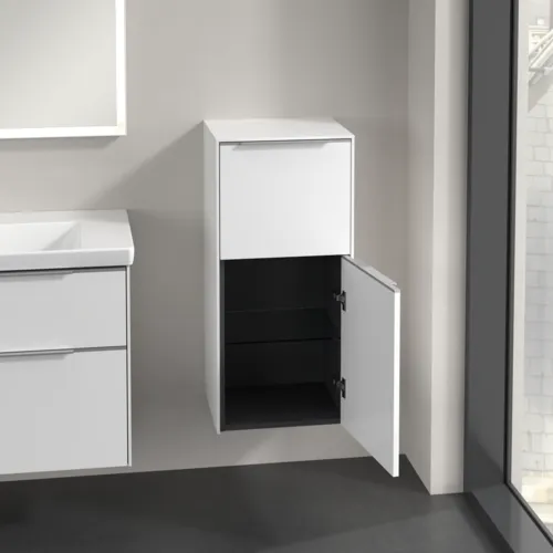 Bild von VILLEROY BOCH Subway 3.0 Seitenschrank, 1 Auszug, 1 Tür, 400 x 860 x 362 mm, Brilliant White / Brilliant White #C59500VE