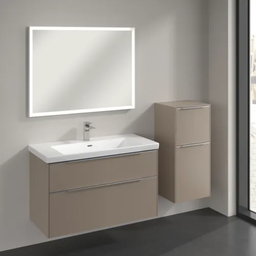 Bild von VILLEROY BOCH Subway 3.0 Seitenschrank, 1 Auszug, 1 Tür, 400 x 860 x 362 mm, Taupe / Taupe #C59500VM