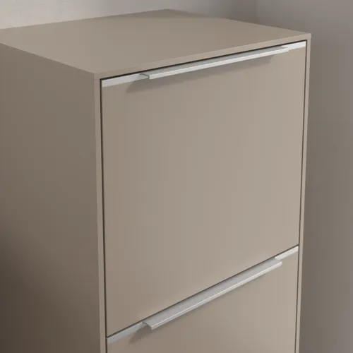 Bild von VILLEROY BOCH Subway 3.0 Seitenschrank, 1 Auszug, 1 Tür, 400 x 860 x 362 mm, Taupe / Taupe #C59500VM