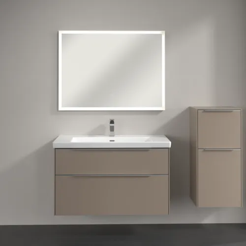 Bild von VILLEROY BOCH Subway 3.0 Seitenschrank, 1 Auszug, 1 Tür, 400 x 860 x 362 mm, Taupe / Taupe #C59500VM