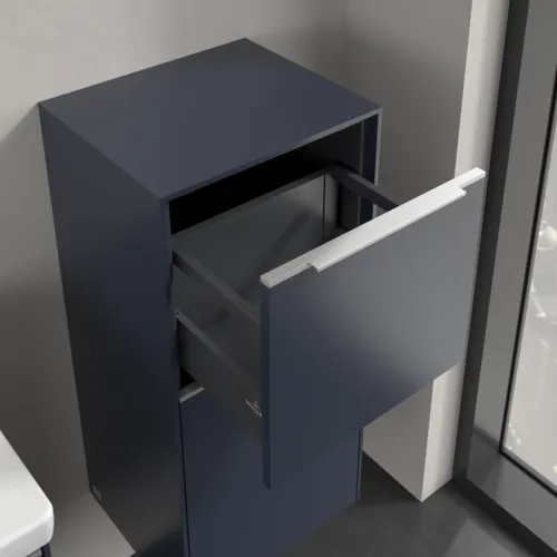 Bild von VILLEROY BOCH Subway 3.0 Seitenschrank, 1 Auszug, 1 Tür, 400 x 860 x 362 mm, Marine Blue / Marine Blue #C59500VQ