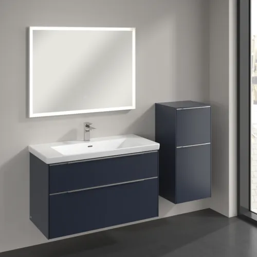 Bild von VILLEROY BOCH Subway 3.0 Seitenschrank, 1 Auszug, 1 Tür, 400 x 860 x 362 mm, Marine Blue / Marine Blue #C59500VQ