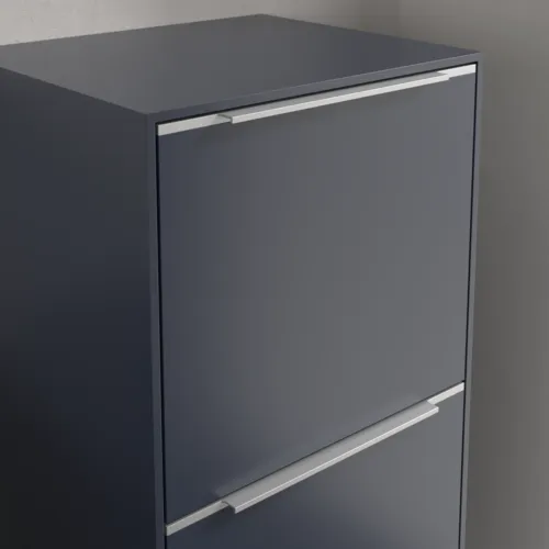 Bild von VILLEROY BOCH Subway 3.0 Seitenschrank, 1 Auszug, 1 Tür, 400 x 860 x 362 mm, Marine Blue / Marine Blue #C59500VQ