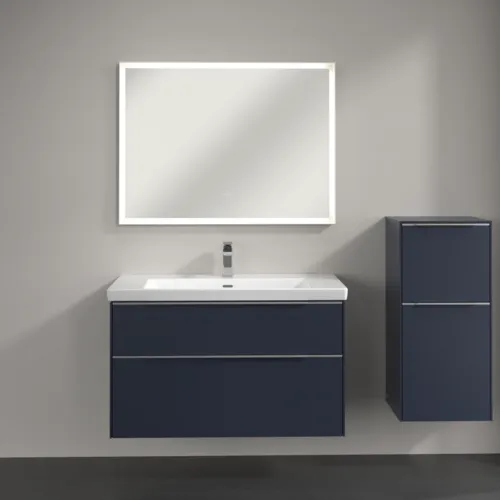 Bild von VILLEROY BOCH Subway 3.0 Seitenschrank, 1 Auszug, 1 Tür, 400 x 860 x 362 mm, Marine Blue / Marine Blue #C59500VQ