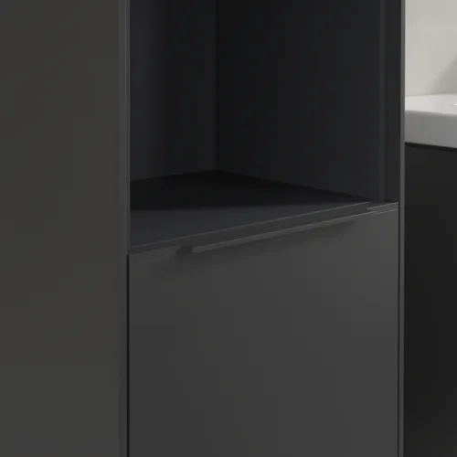 Bild von VILLEROY BOCH Subway 3.0 Hochschrank, 2 Türen, 400 x 1710 x 362 mm, Graphite / Graphite #C58802VR