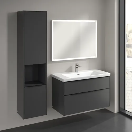 Bild von VILLEROY BOCH Subway 3.0 Hochschrank, 2 Türen, 400 x 1710 x 362 mm, Graphite / Graphite #C58802VR