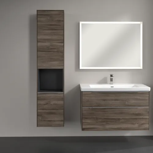 Bild von VILLEROY BOCH Subway 3.0 Hochschrank, 2 Türen, 400 x 1710 x 362 mm, Stone Oak / Stone Oak #C58800RK