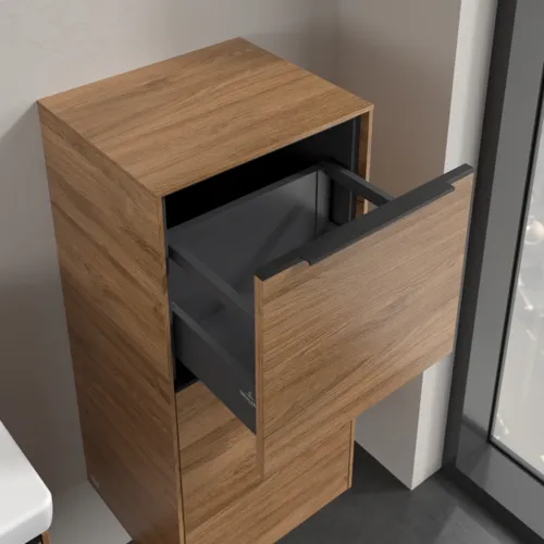 Bild von VILLEROY BOCH Subway 3.0 Seitenschrank, 1 Auszug, 1 Tür, 400 x 860 x 362 mm, Kansas Oak / Kansas Oak #C59501RH