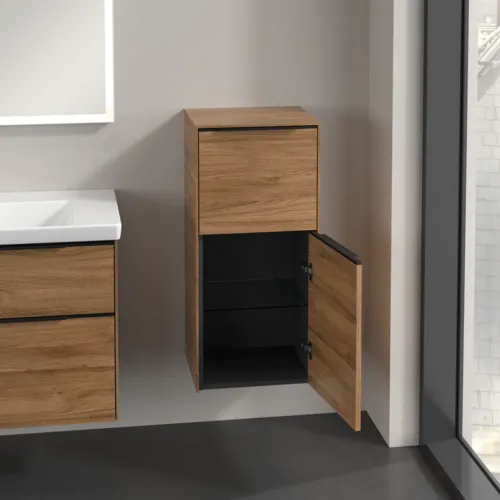 Bild von VILLEROY BOCH Subway 3.0 Seitenschrank, 1 Auszug, 1 Tür, 400 x 860 x 362 mm, Kansas Oak / Kansas Oak #C59501RH