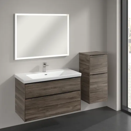 Bild von VILLEROY BOCH Subway 3.0 Seitenschrank, 1 Auszug, 1 Tür, 400 x 860 x 362 mm, Stone Oak / Stone Oak #C59501RK