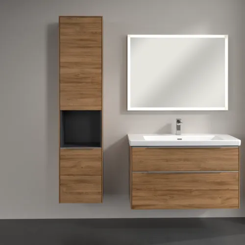 Bild von VILLEROY BOCH Subway 3.0 Hochschrank, 2 Türen, 400 x 1710 x 362 mm, Kansas Oak / Kansas Oak #C58800RH