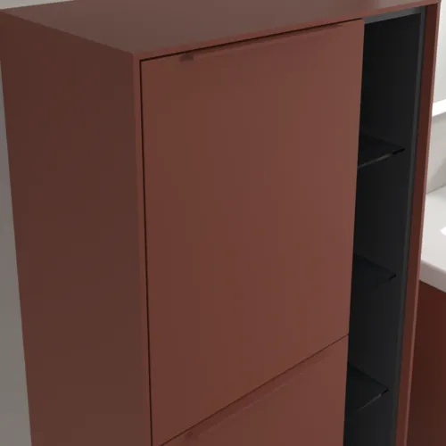 Bild von VILLEROY BOCH Subway 3.0 Mittelschrank, 2 Türen, 574 x 1200 x 362 mm, Wine Red / Wine Red #C59802AH