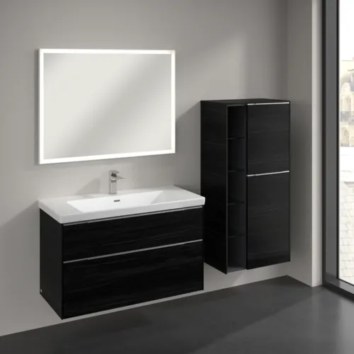 Bild von VILLEROY BOCH Subway 3.0 Mittelschrank, 2 Türen, 574 x 1200 x 362 mm, Black Oak / Black Oak #C59900AB