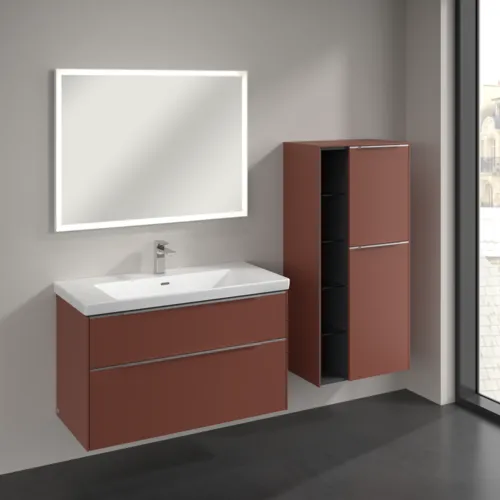 Bild von VILLEROY BOCH Subway 3.0 Mittelschrank, 2 Türen, 574 x 1200 x 362 mm, Wine Red / Wine Red #C59900AH