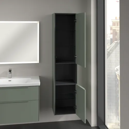 Bild von VILLEROY BOCH Subway 3.0 Hochschrank, 2 Türen, 400 x 1710 x 362 mm, Soft Green / Soft Green #C58902AF