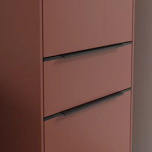 Bild von VILLEROY BOCH Subway 3.0 Hochschrank, 2 Türen, 1 Auszug, 400 x 1710 x 362 mm, Wine Red / Wine Red #C59101AH
