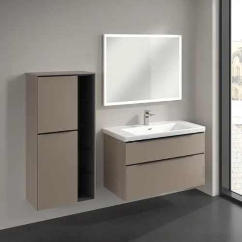 Bild von VILLEROY BOCH Subway 3.0 Mittelschrank, 2 Türen, 574 x 1200 x 362 mm, Taupe / Taupe #C59801VM