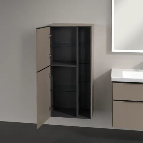 Bild von VILLEROY BOCH Subway 3.0 Mittelschrank, 2 Türen, 574 x 1200 x 362 mm, Taupe / Taupe #C59801VM