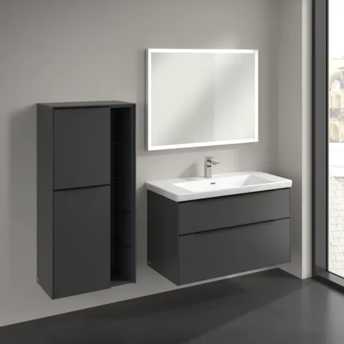 Bild von VILLEROY BOCH Subway 3.0 Mittelschrank, 2 Türen, 574 x 1200 x 362 mm, Graphite / Graphite #C59801VR